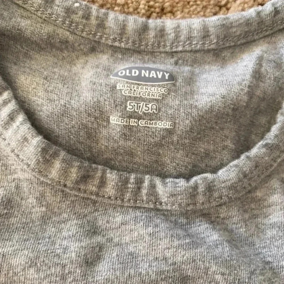 Old navy 5t swingy gray  tunic dress top with matching gray leggings leaf print - Picture 3 of 7